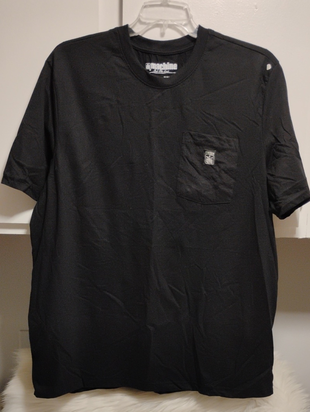 (C-73) NWOT Machine Black Short Sleeve Pocket Tee